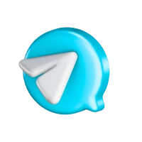 Telegram chat integration icon showcasing instant messaging support for Rocket Calls services.